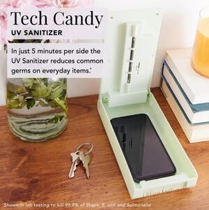 Tech Candy UV Sanitizer Light Mint - Portable Compact Disinfectant Kills Germs